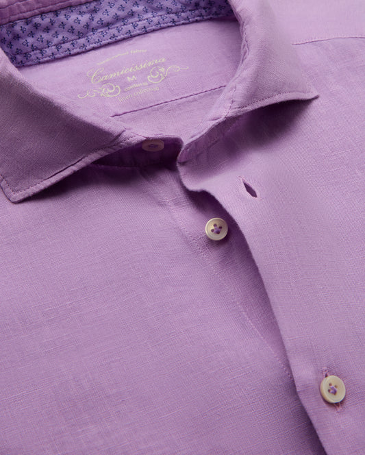 Camicissima Men's Premium Linen Formal Shirt Relaxed Fit