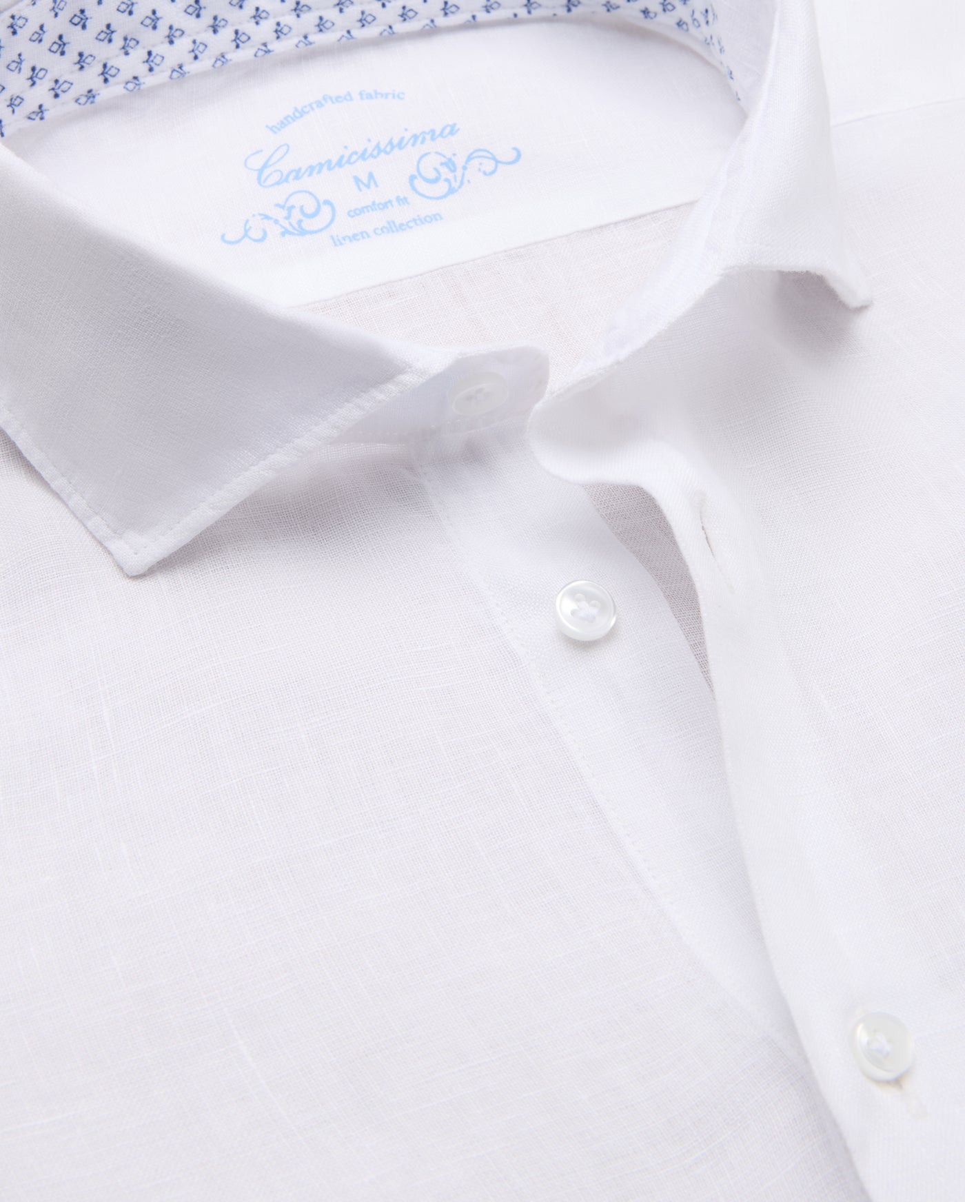 Camicissima Men's Premium Linen Formal Shirt - White | Relaxed Fit