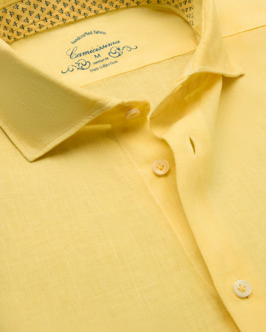 Camicissima Men's Premium Linen Formal Shirt | Light | Relaxed Fit