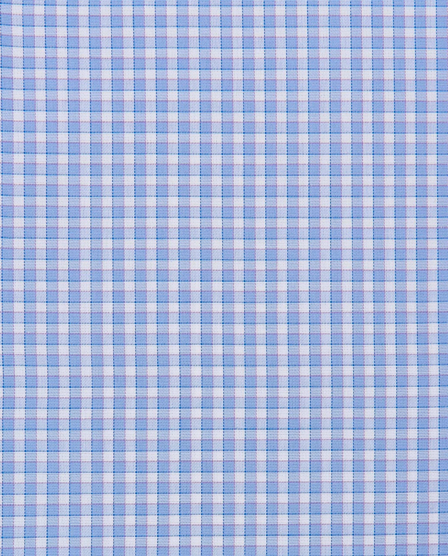 Men’s Slim Fit Checked Shirt – Blue | 100% Cotton | Fancy Full Sleeves
