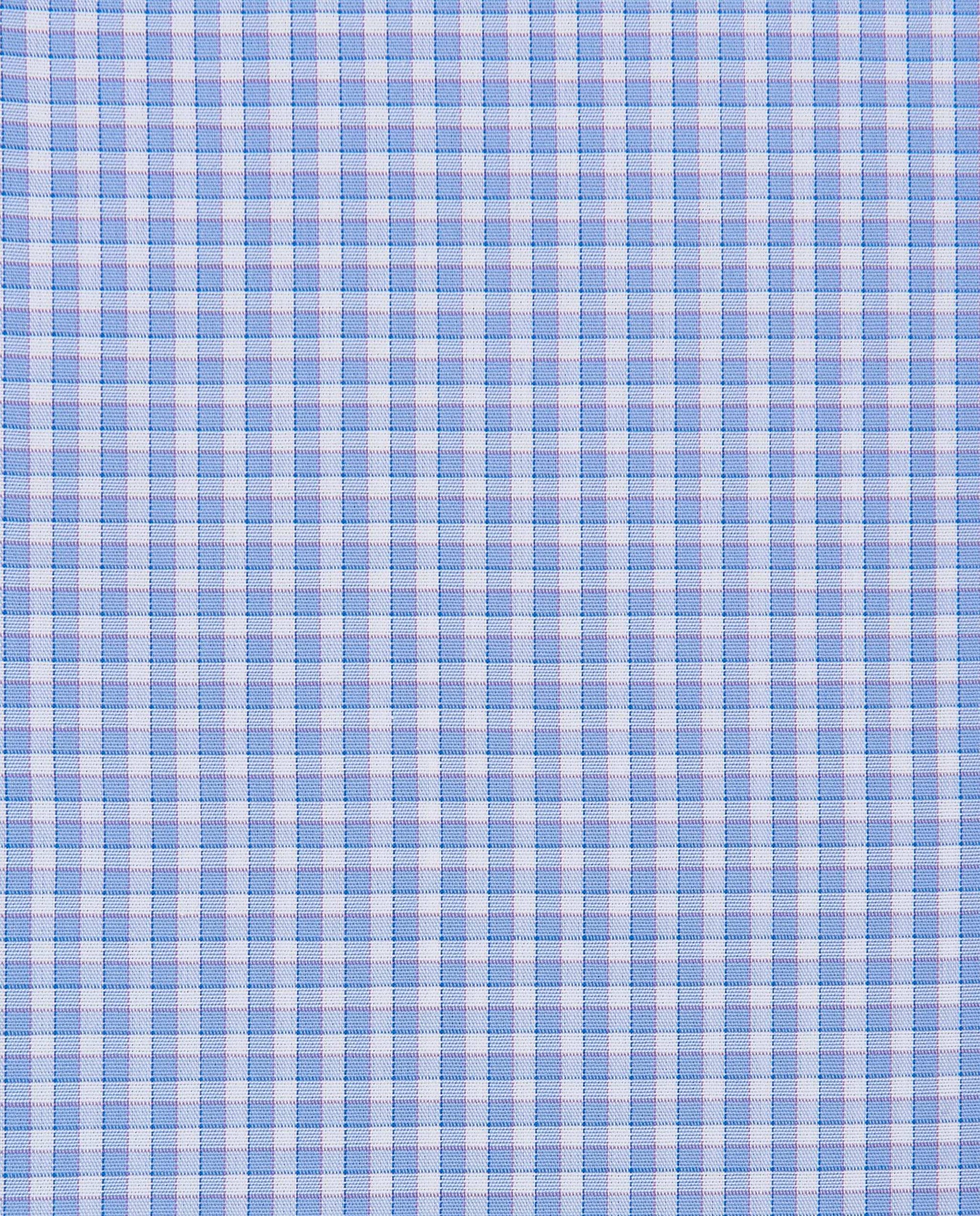 Men’s Slim Fit Checked Shirt – Blue | 100% Cotton | Fancy Full Sleeves
