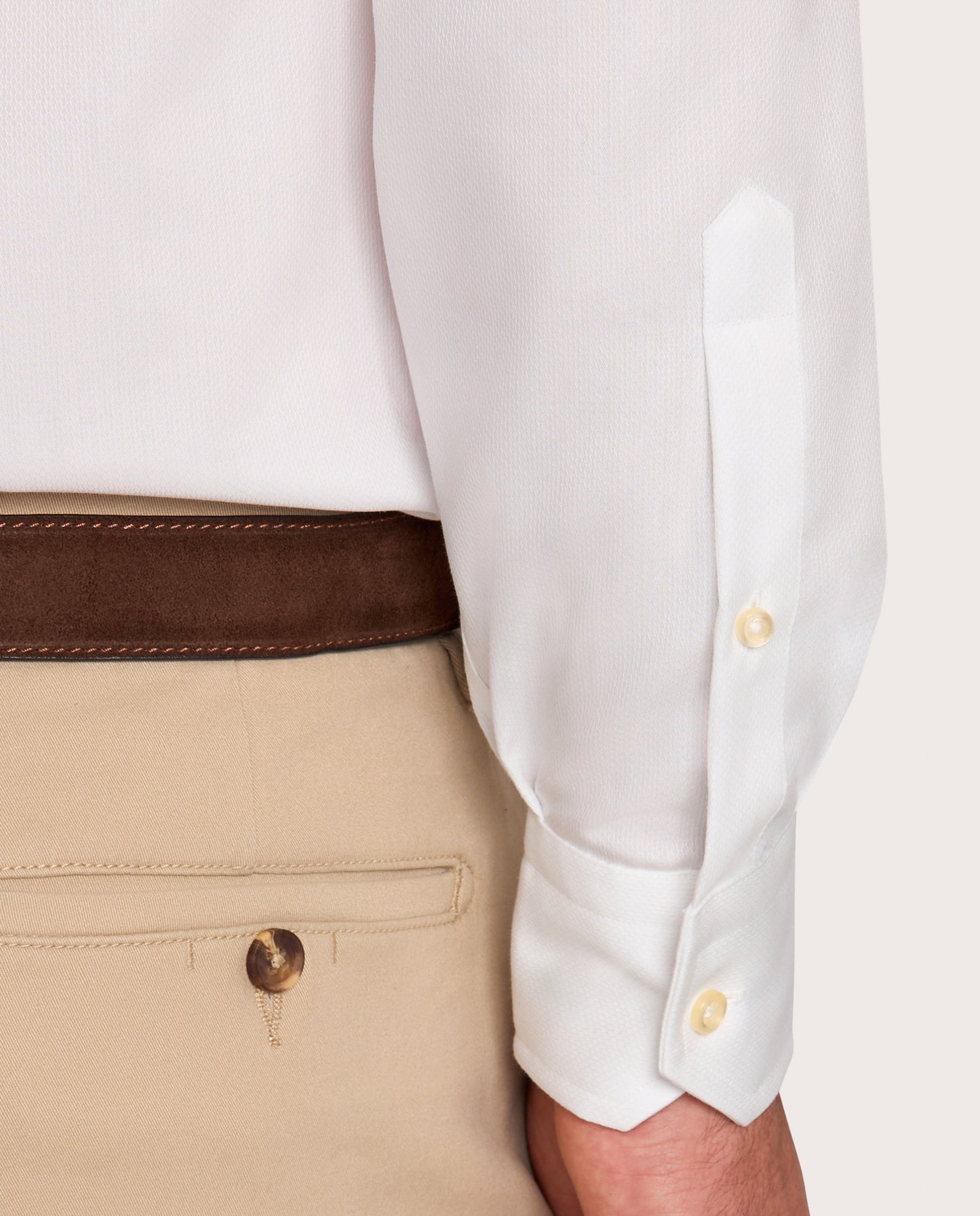 Camicissima Dobby Non-Iron Fancy White Cotton Shirt