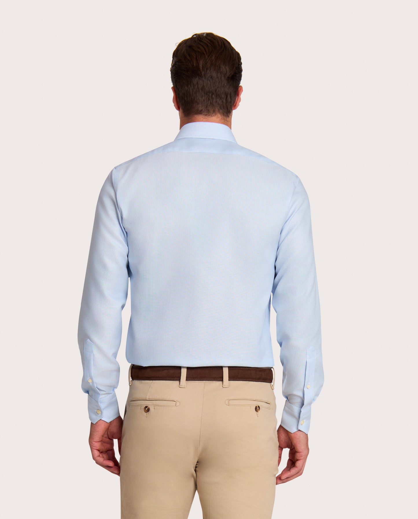 Men’s Light Blue Fancy Non-Iron Dobby Striped Shirt