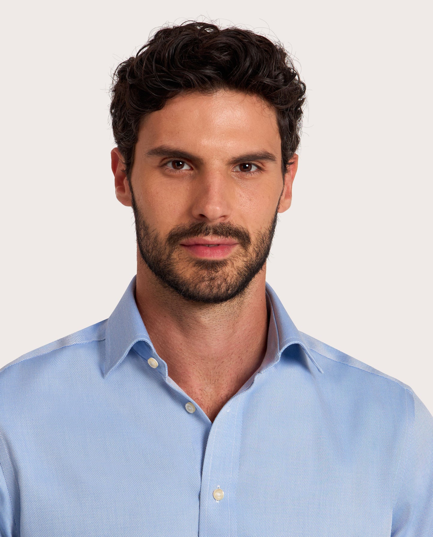 Camicissima Dobby Non-Iron Fancy Blue Cotton Shirt