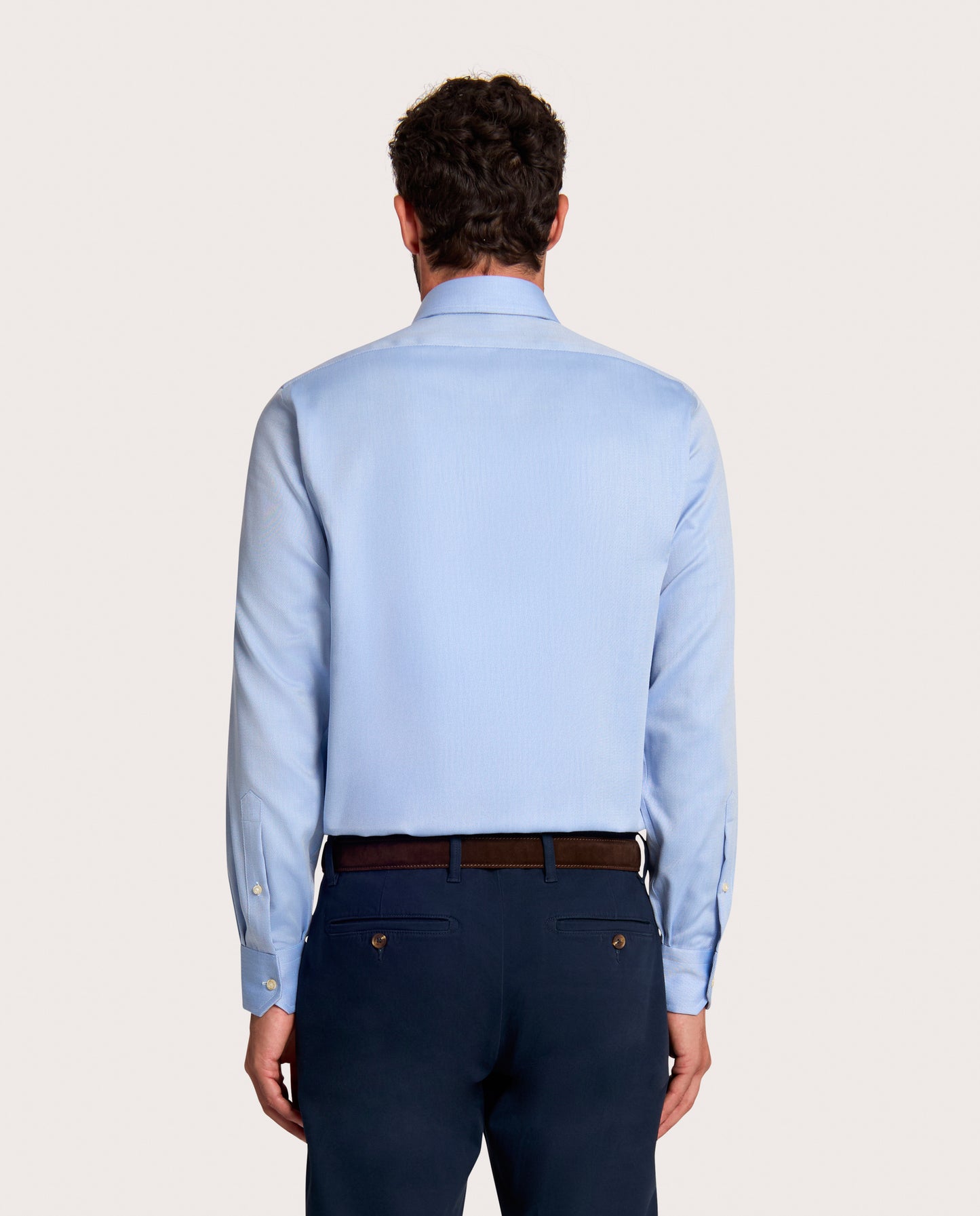 Camicissima Dobby Non-Iron Fancy Blue Cotton Shirt