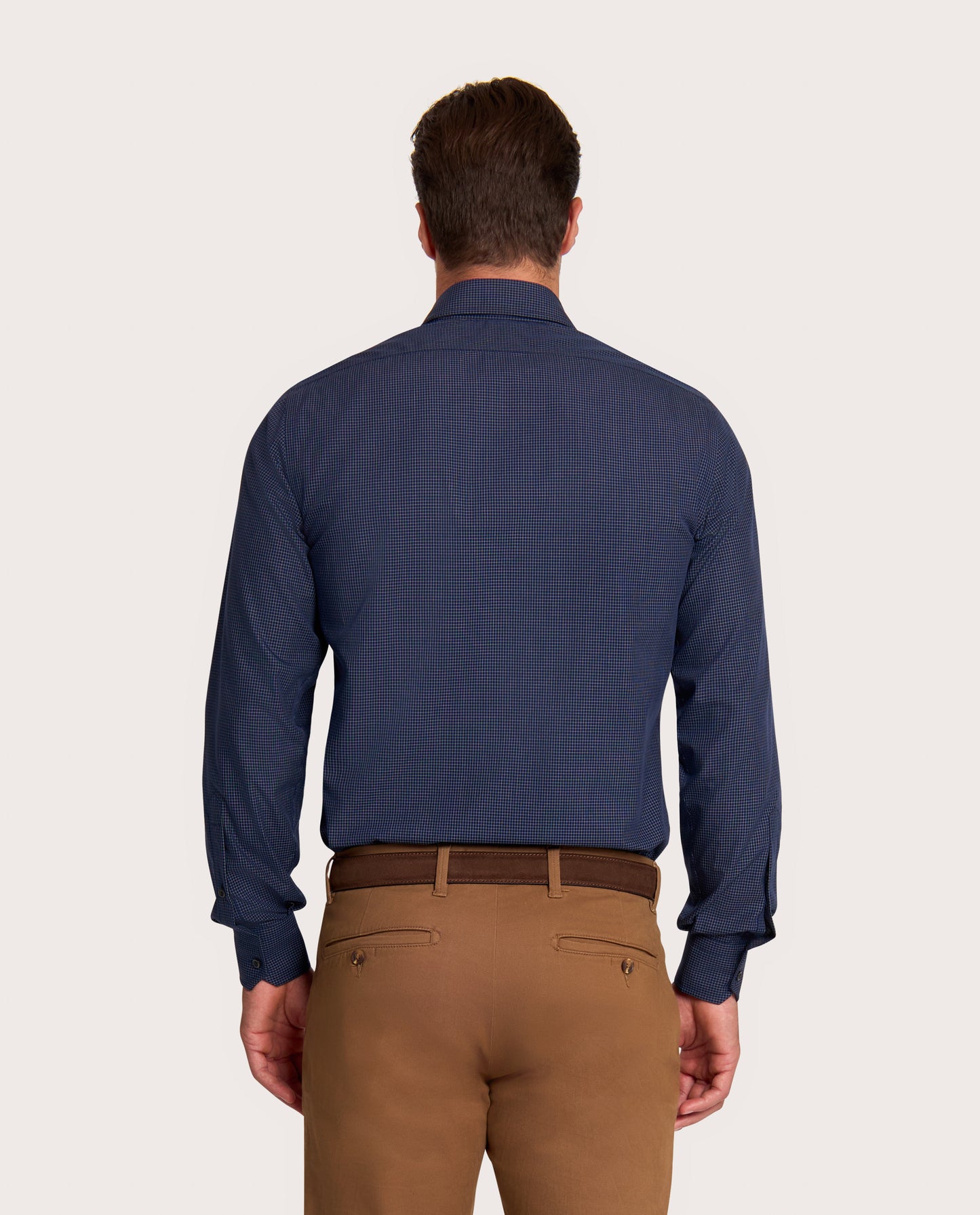 Camicissima Blue Navy Checked Poplin Non-Iron Fancy Cotton Shirt