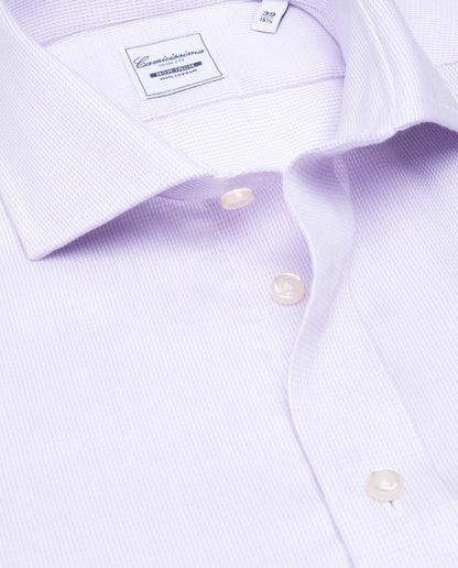 Camicissima Lilac Twill Non-Iron Fancy Cotton Shirt