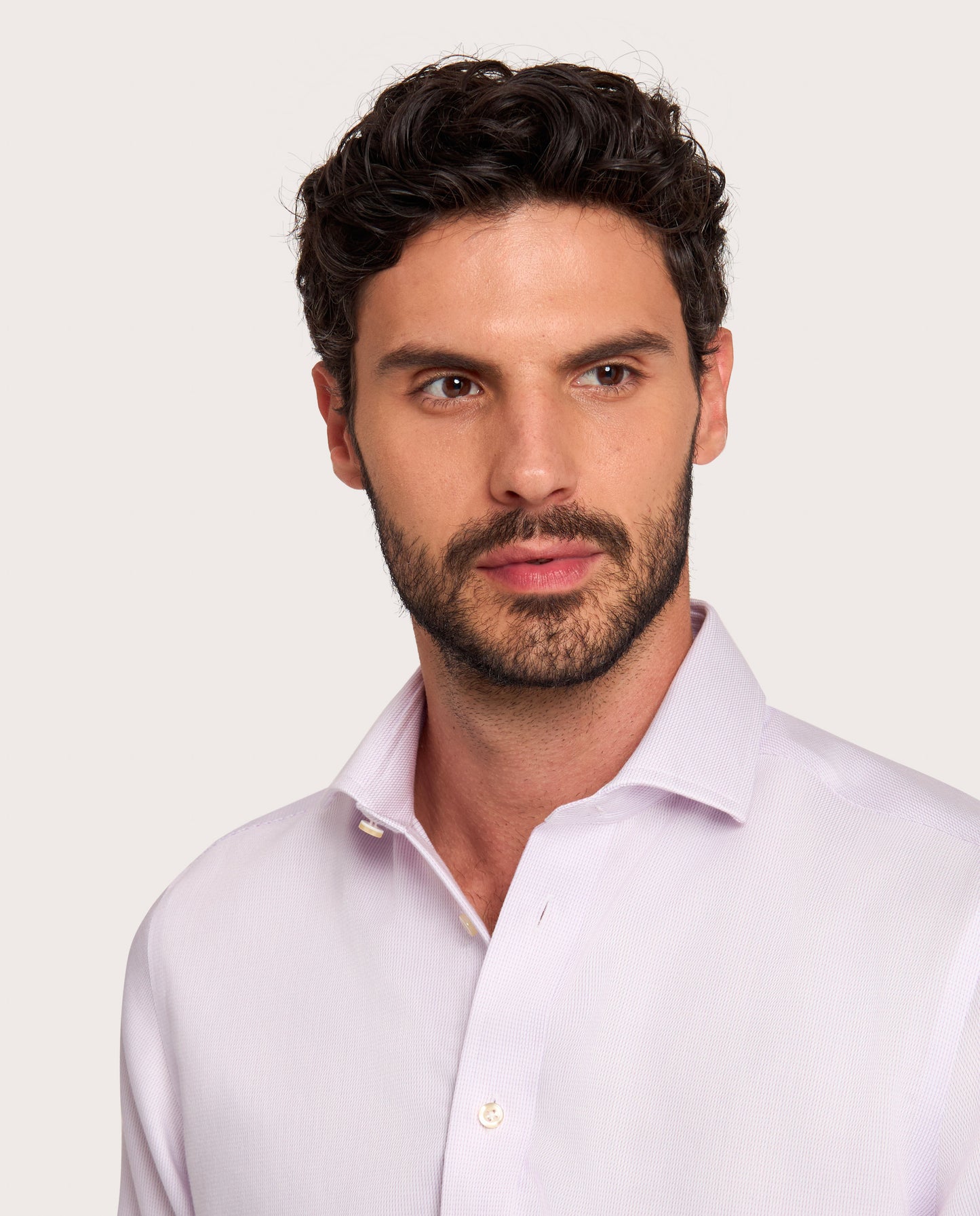 Camicissima Lilac Twill Non-Iron Fancy Cotton Shirt