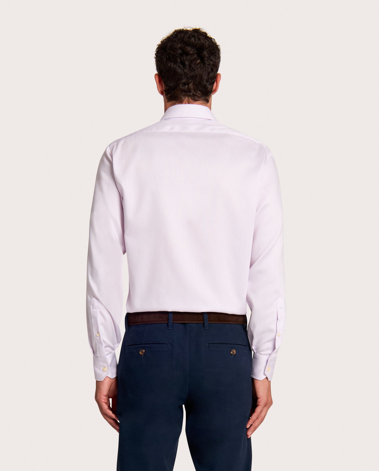 Camicissima Lilac Twill Non-Iron Fancy Cotton Shirt