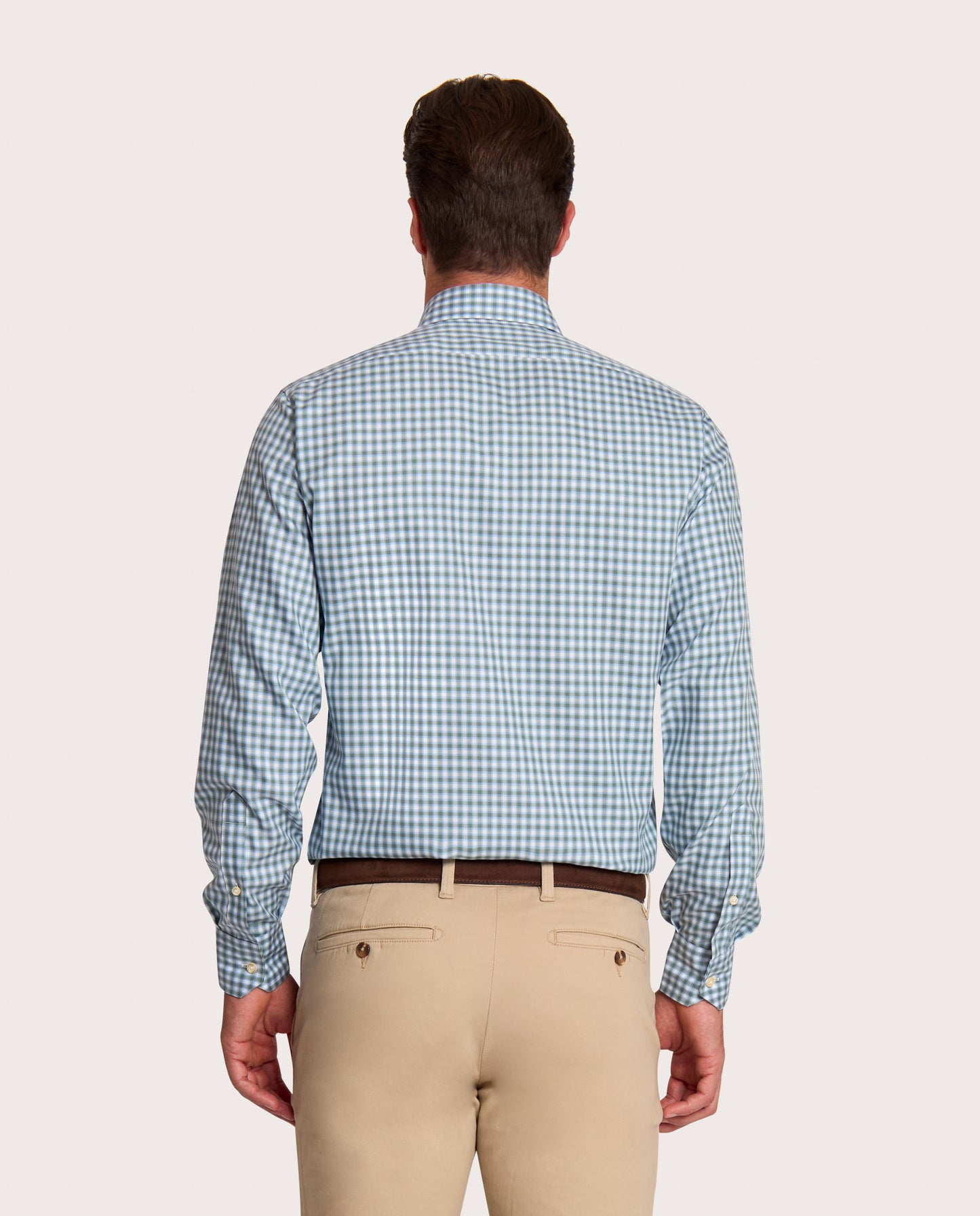 Camicissima Checked Military Color Twill Easy-Care Fancy Cotton Shirt