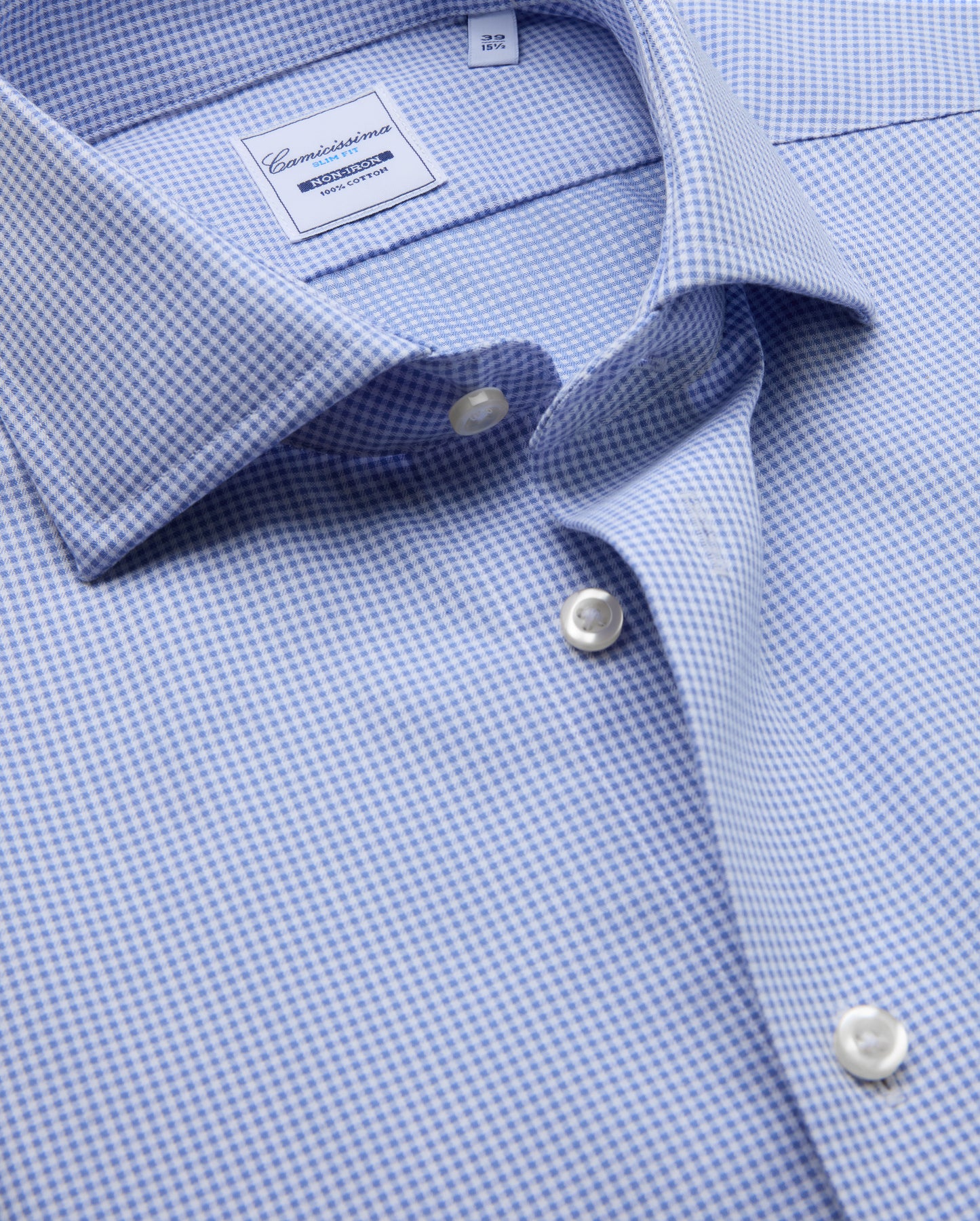 Camicissima Men's Premium COTTON shirt -LIGHT BLUE | SLIM FIT
