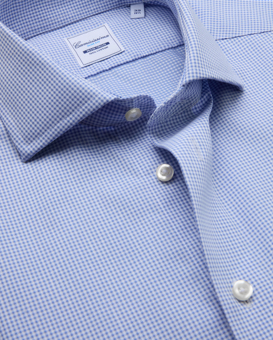 Camicissima Men's Premium COTTON shirt -LIGHT BLUE | SLIM FIT