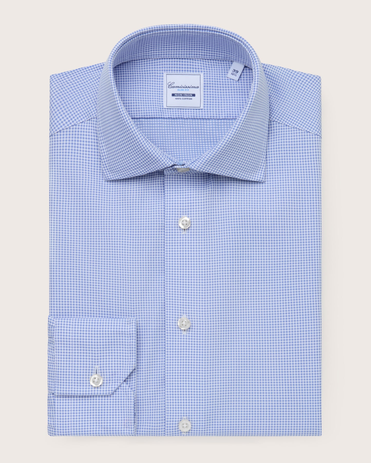 Camicissima Men's Premium COTTON shirt -LIGHT BLUE | SLIM FIT