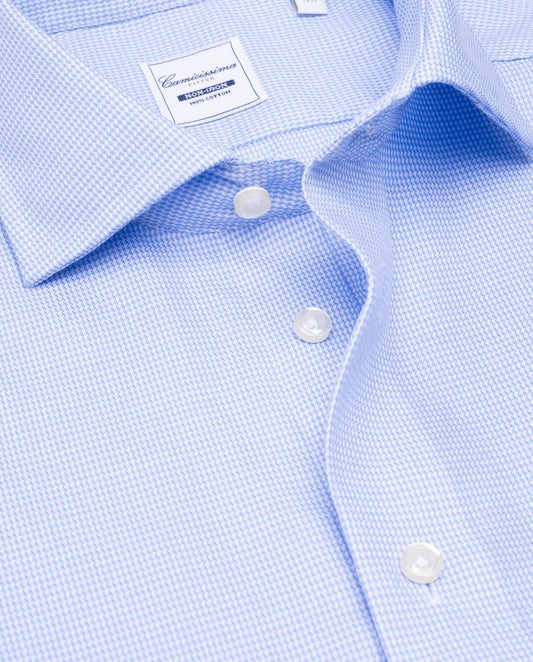 Camicissima Dobby Non-Iron Fitted Fancy Cotton Shirt