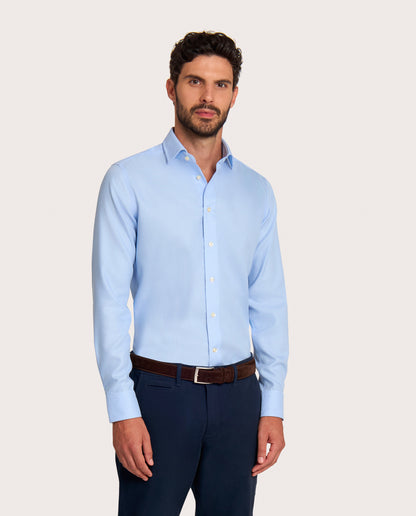 Camicissima Dobby Non-Iron Fitted Fancy Cotton Shirt