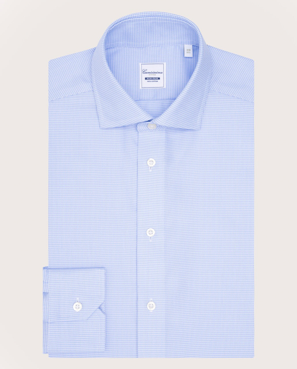 Camicissima Dobby Non-Iron Fitted Fancy Cotton Shirt