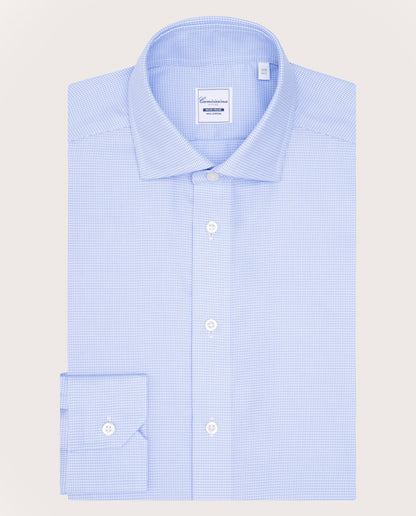 Camicissima Dobby Non-Iron Fitted Fancy Cotton Shirt