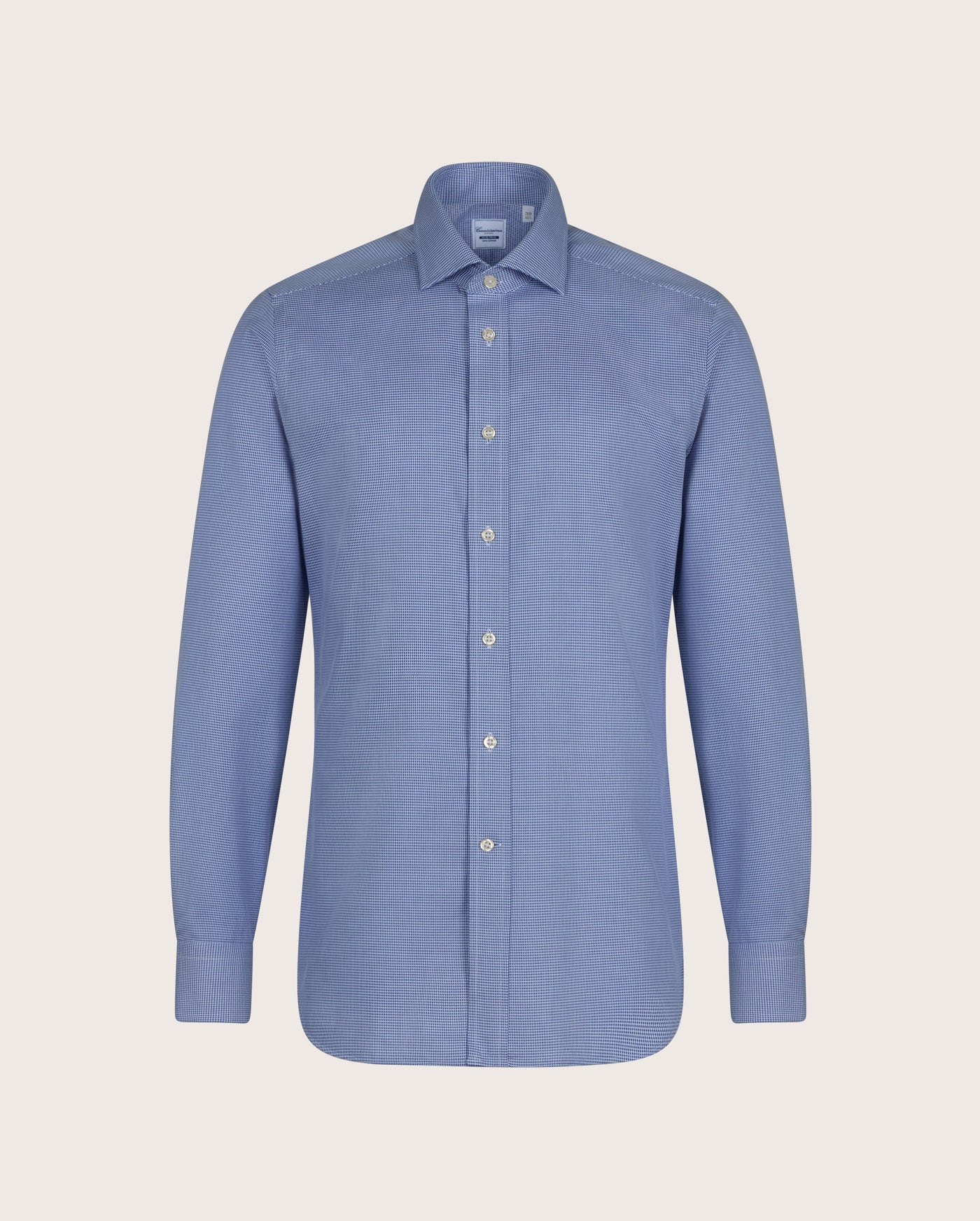 Camicissima Men's Premium 100% Cotton Formal Shirt - Blue | Self-Design | Fitted