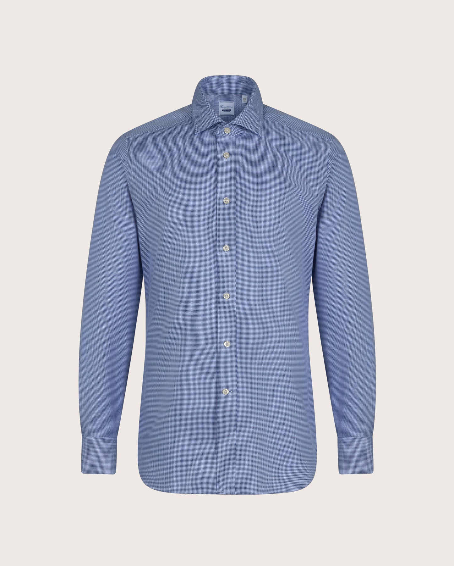 Camicissima Men's Premium 100% Cotton Formal Shirt - Blue | Self-Design | Fitted