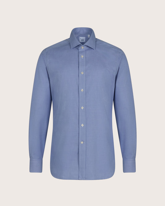 Camicissima Men's Premium 100% Cotton Formal Shirt - Blue | Self-Design | Fitted
