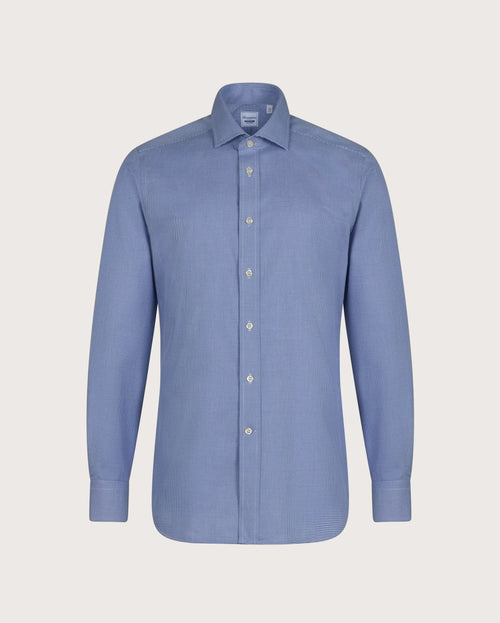 Camicissima Men's Premium 100% Cotton Formal Shirt - Blue | Self-Design | Fitted