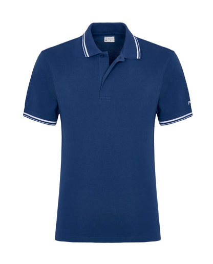 Camicissima Men’s Navy Blue Fancy Plain Half Sleeves Polo T-Shirt