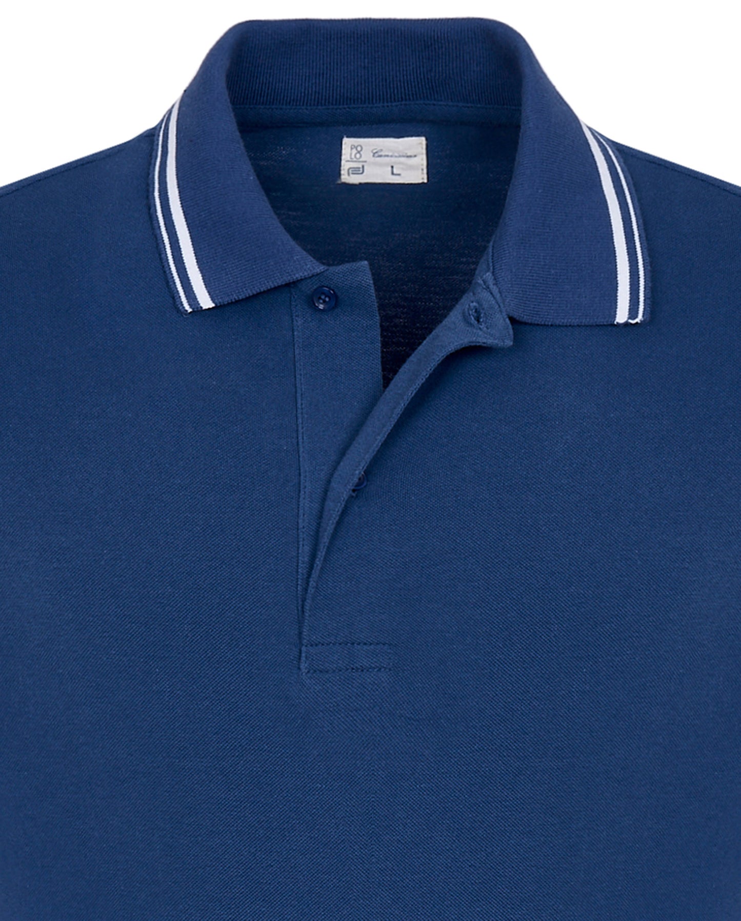Camicissima Men’s Navy Blue Fancy Plain Half Sleeves Polo T-Shirt