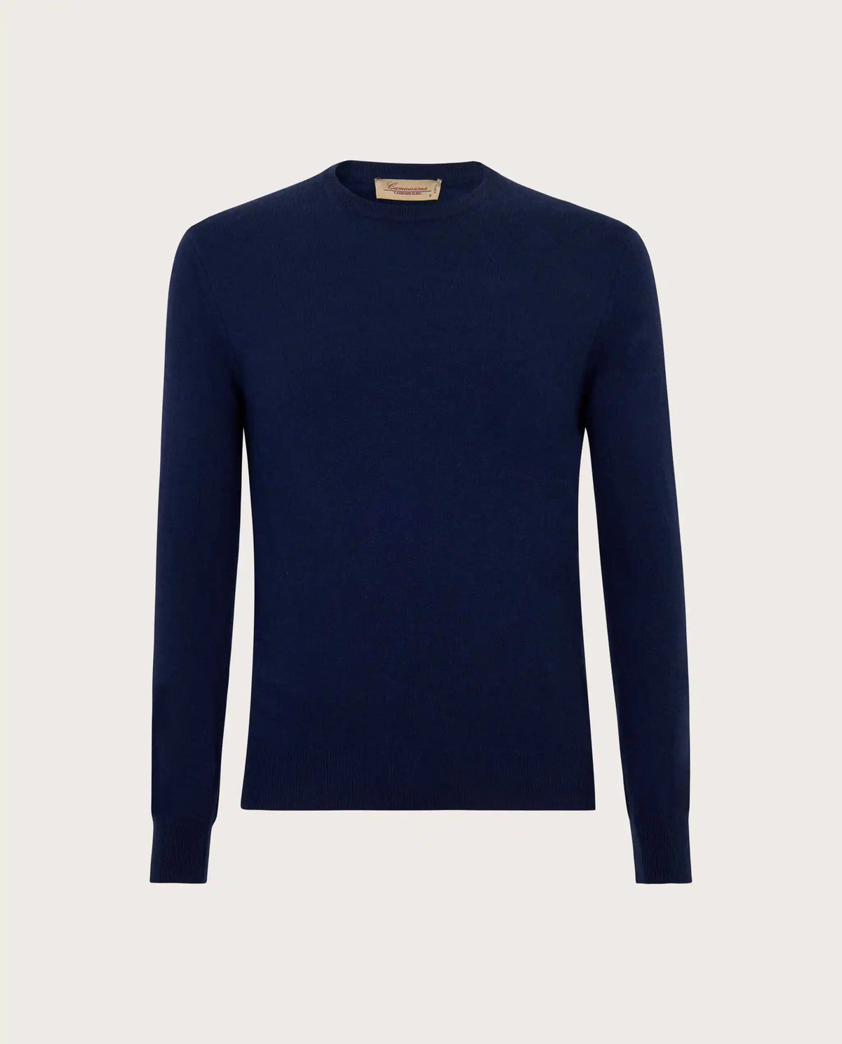Camicissima Blue Navy Blend Cashmere Crew Neck Sweater