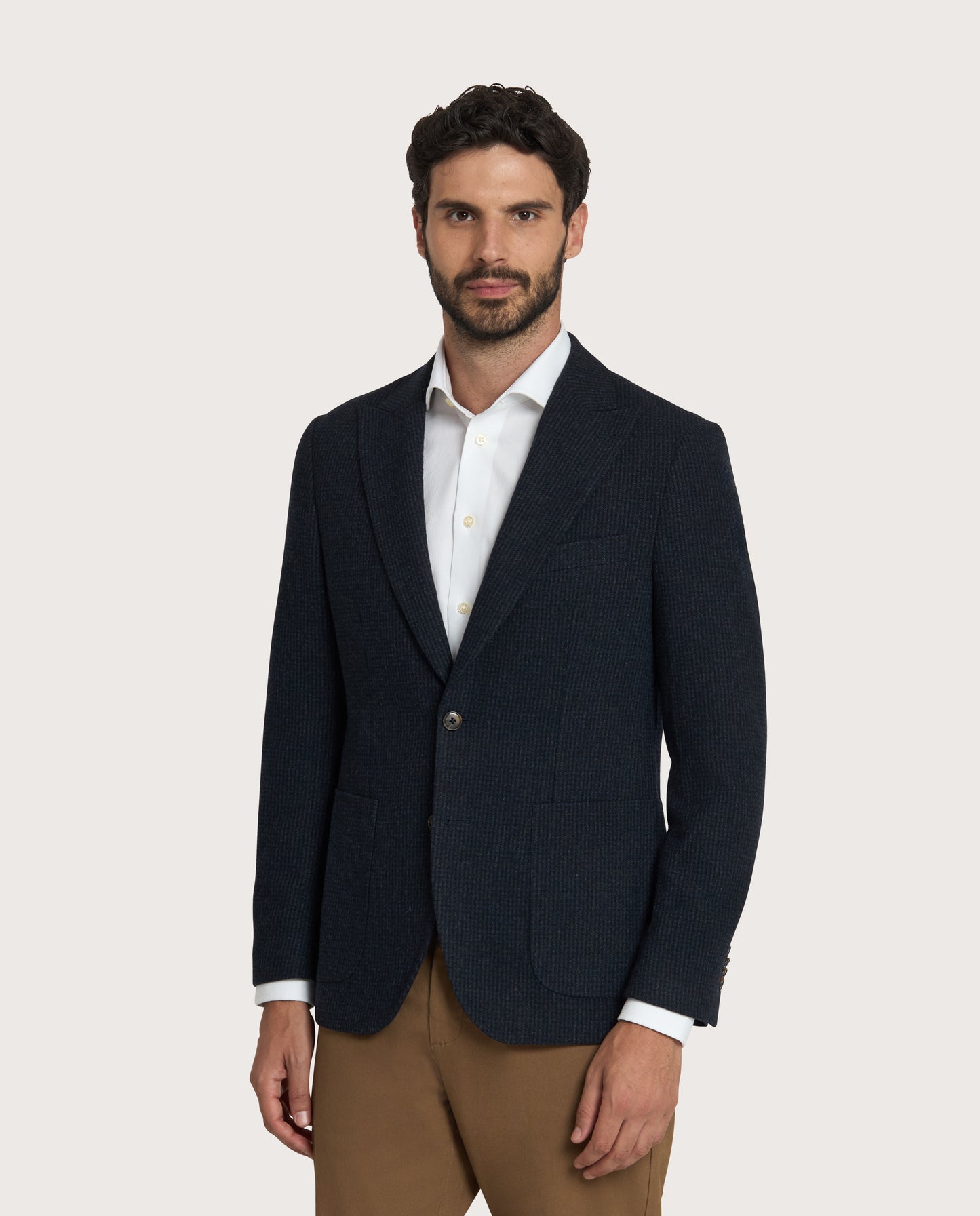 Camicissima Lined Navy Blue Sport Jacket Pied de Poule