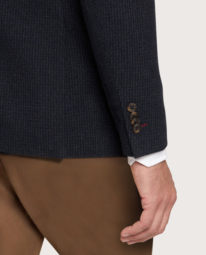 Camicissima Lined Navy Blue Sport Jacket Pied de Poule