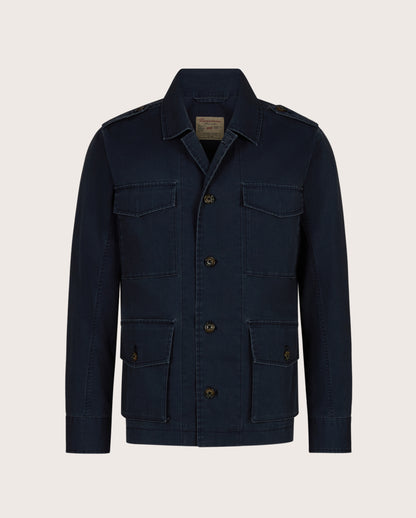 Camicissima Men’s Utility Field Jacket | Button Front Cotton Blend Casual Jacket