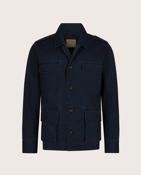 Camicissima Men’s Utility Field Jacket | Button Front Cotton Blend Casual Jacket