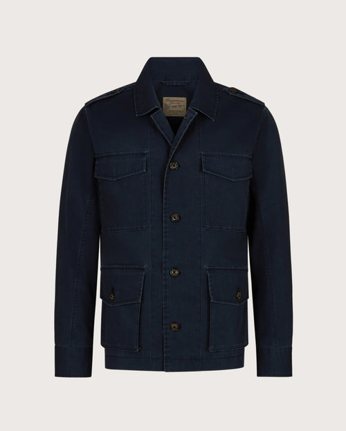 Camicissima Men’s Utility Field Jacket | Button Front Cotton Blend Casual Jacket