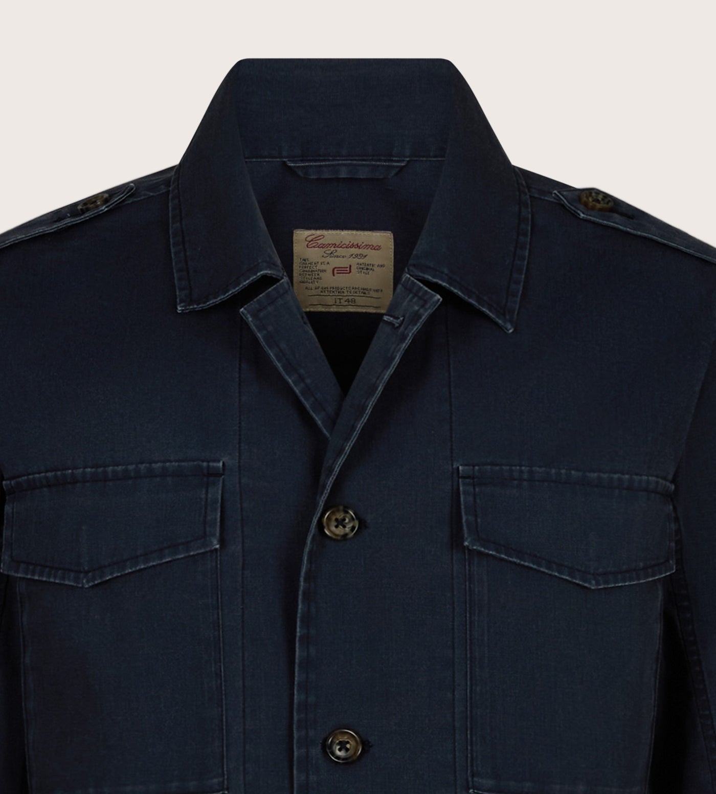 Camicissima Men’s Utility Field Jacket | Button Front Cotton Blend Casual Jacket