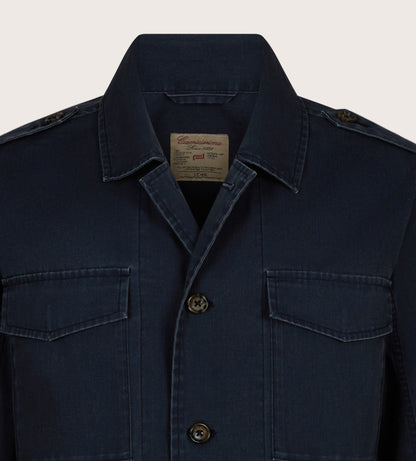 Camicissima Men’s Utility Field Jacket | Button Front Cotton Blend Casual Jacket