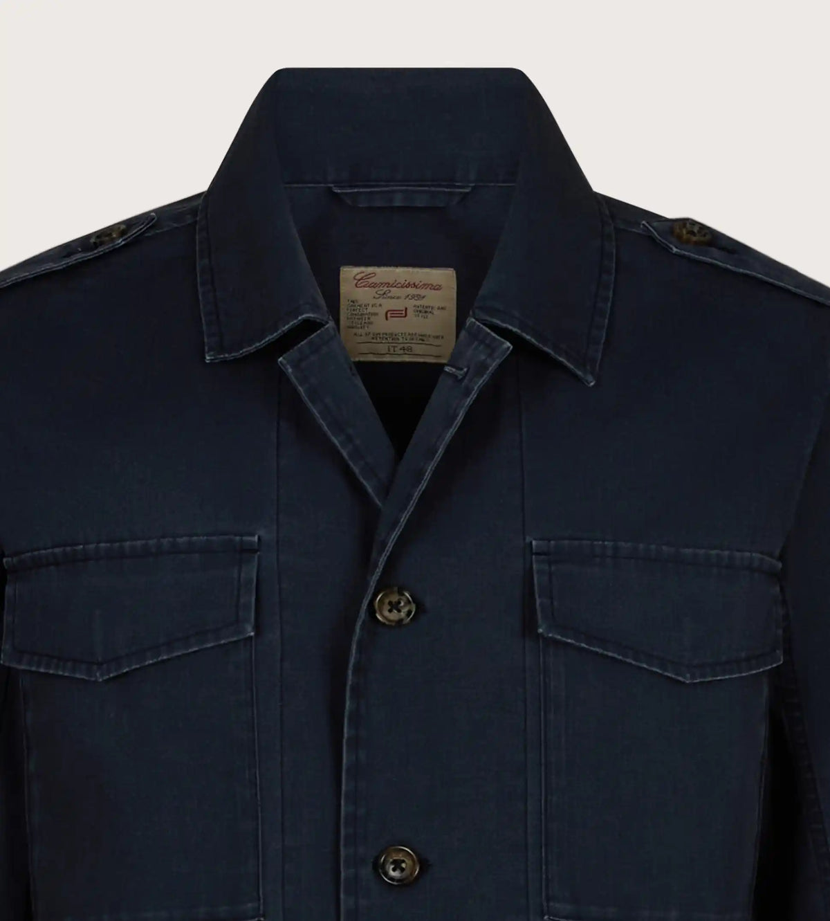 Camicissima Men’s Utility Field Jacket | Button Front Cotton Blend Casual Jacket