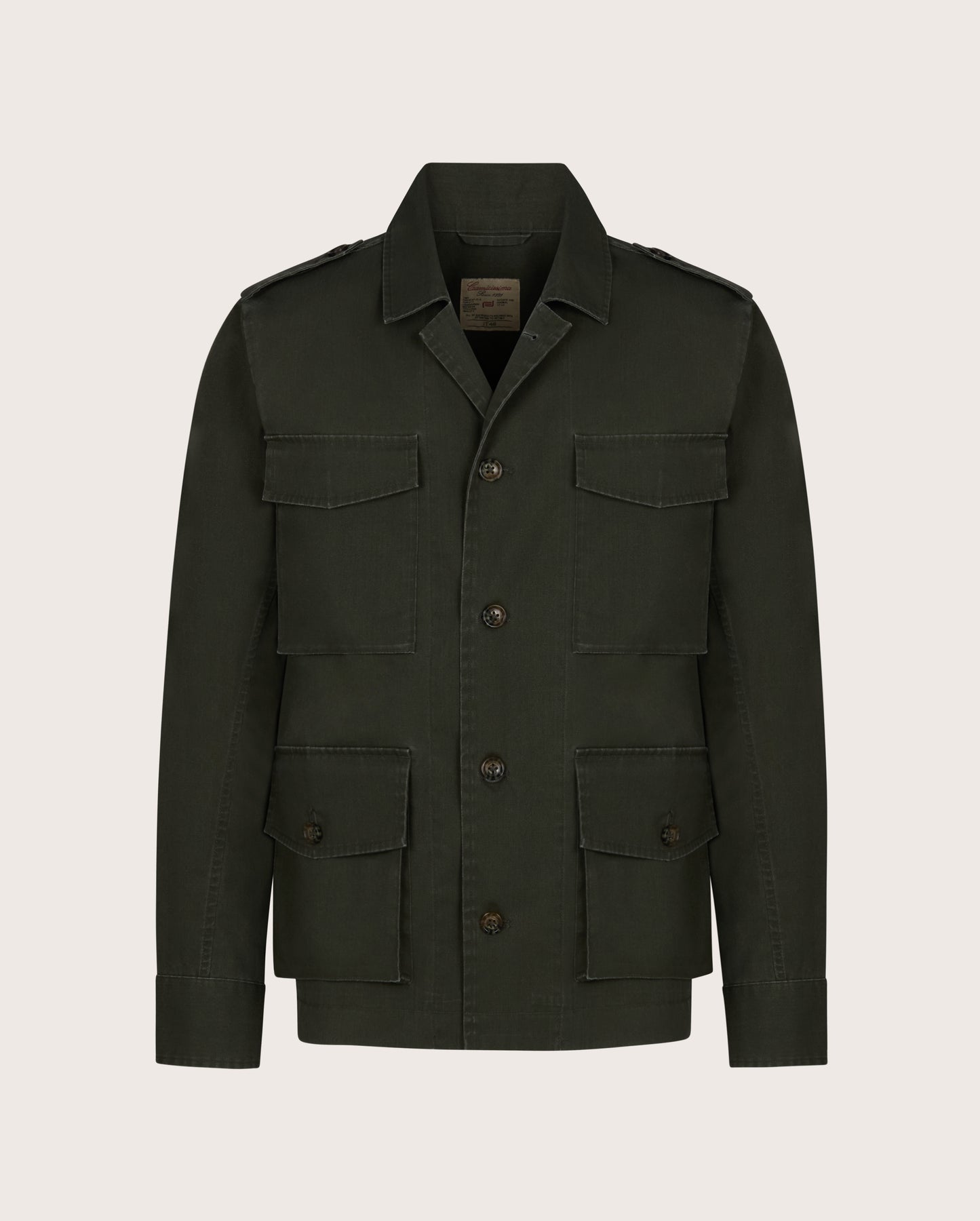 Camicissima Men’s Utility Field Jacket | Button Front Cotton Blend Casual Jacket