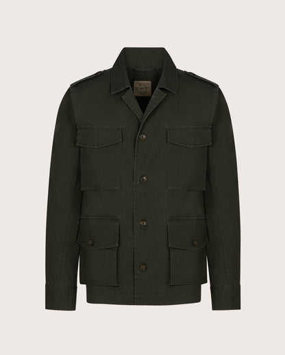 Camicissima Men’s Utility Field Jacket | Button Front Cotton Blend Casual Jacket