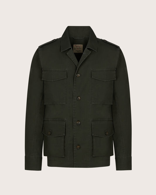 Camicissima Men’s Utility Field Jacket | Button Front Cotton Blend Casual Jacket