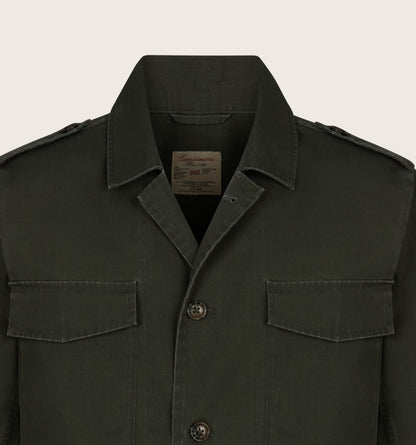 Camicissima Men’s Utility Field Jacket | Button Front Cotton Blend Casual Jacket