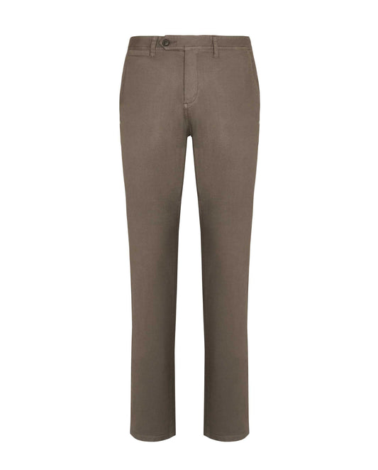 Men's Twill Chino Pants- Stretch Cotton | Printed Lining | Casual Wear