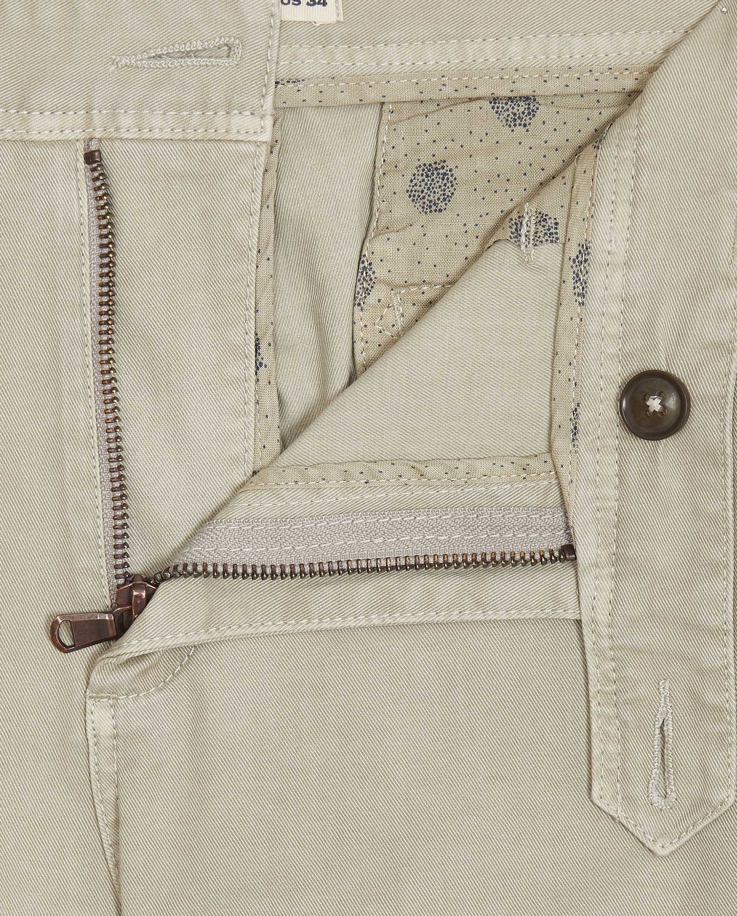 Men's Twill Chino Pants- Stretch Cotton | Printed Lining | Casual Wear