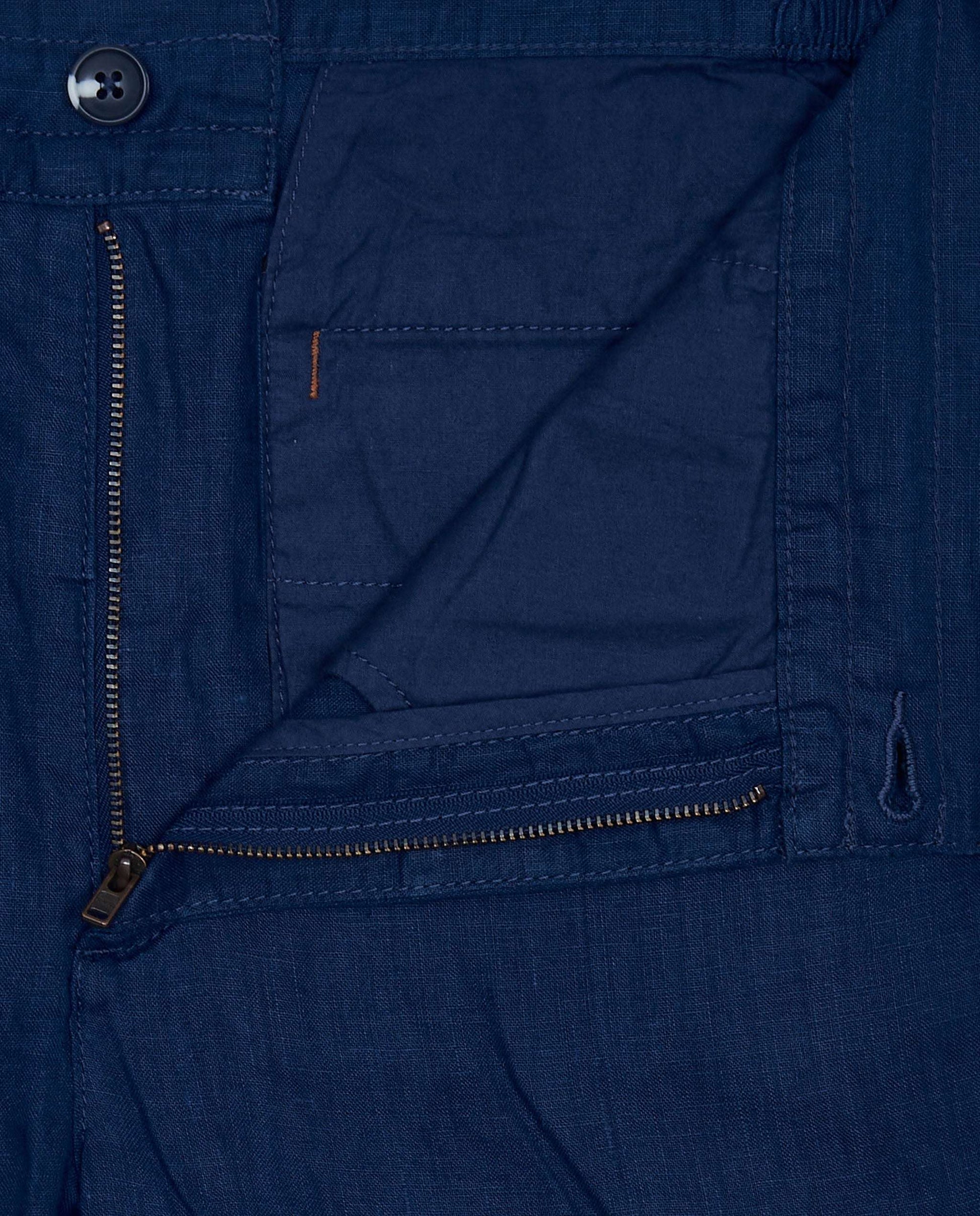 Men's Linen Chino Trousers with Coulisse