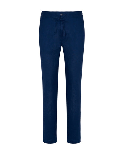 Camicissima Men's Linen Chino Trousers with Coulisse