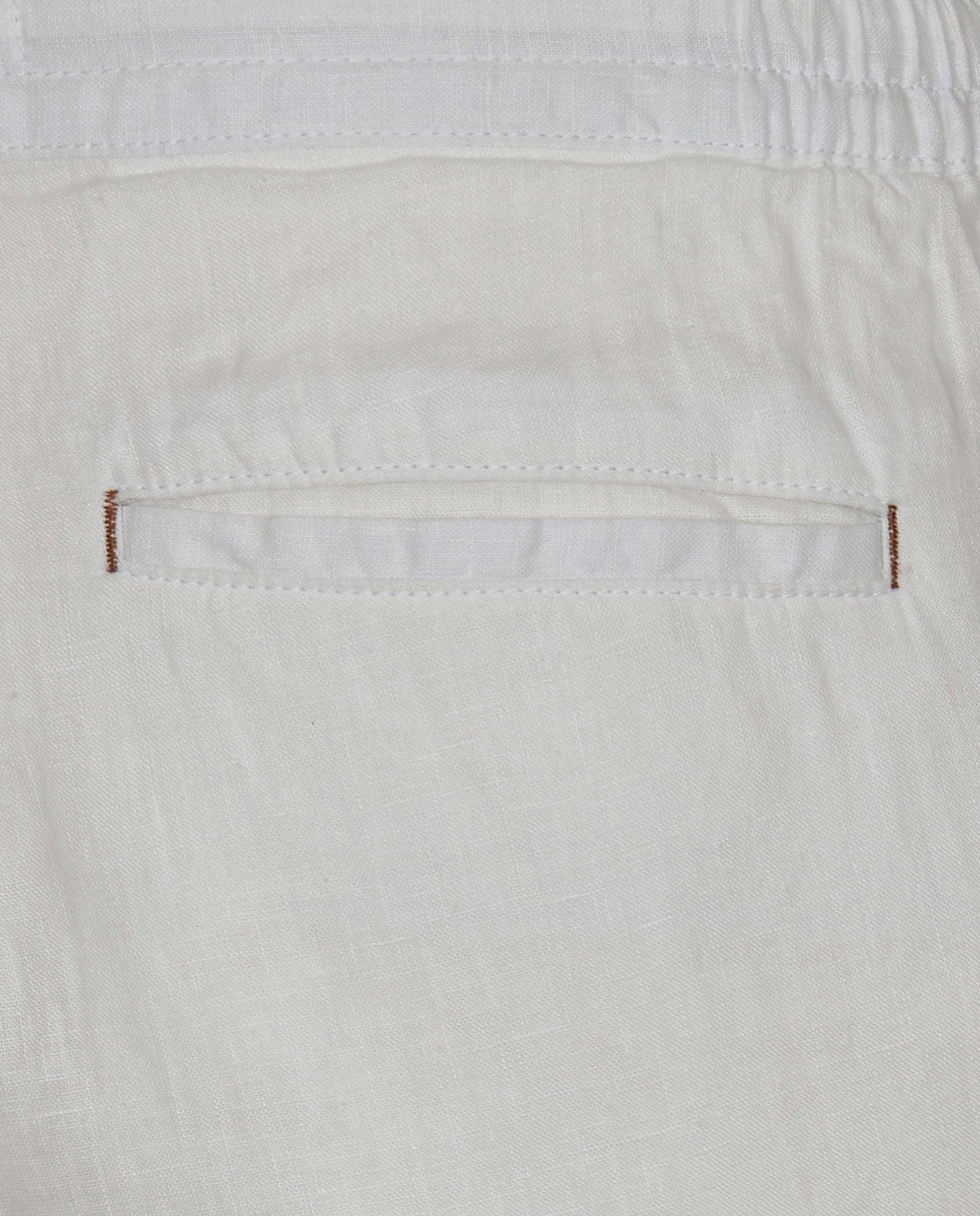 Men's Linen Chino Trousers with Coulisse