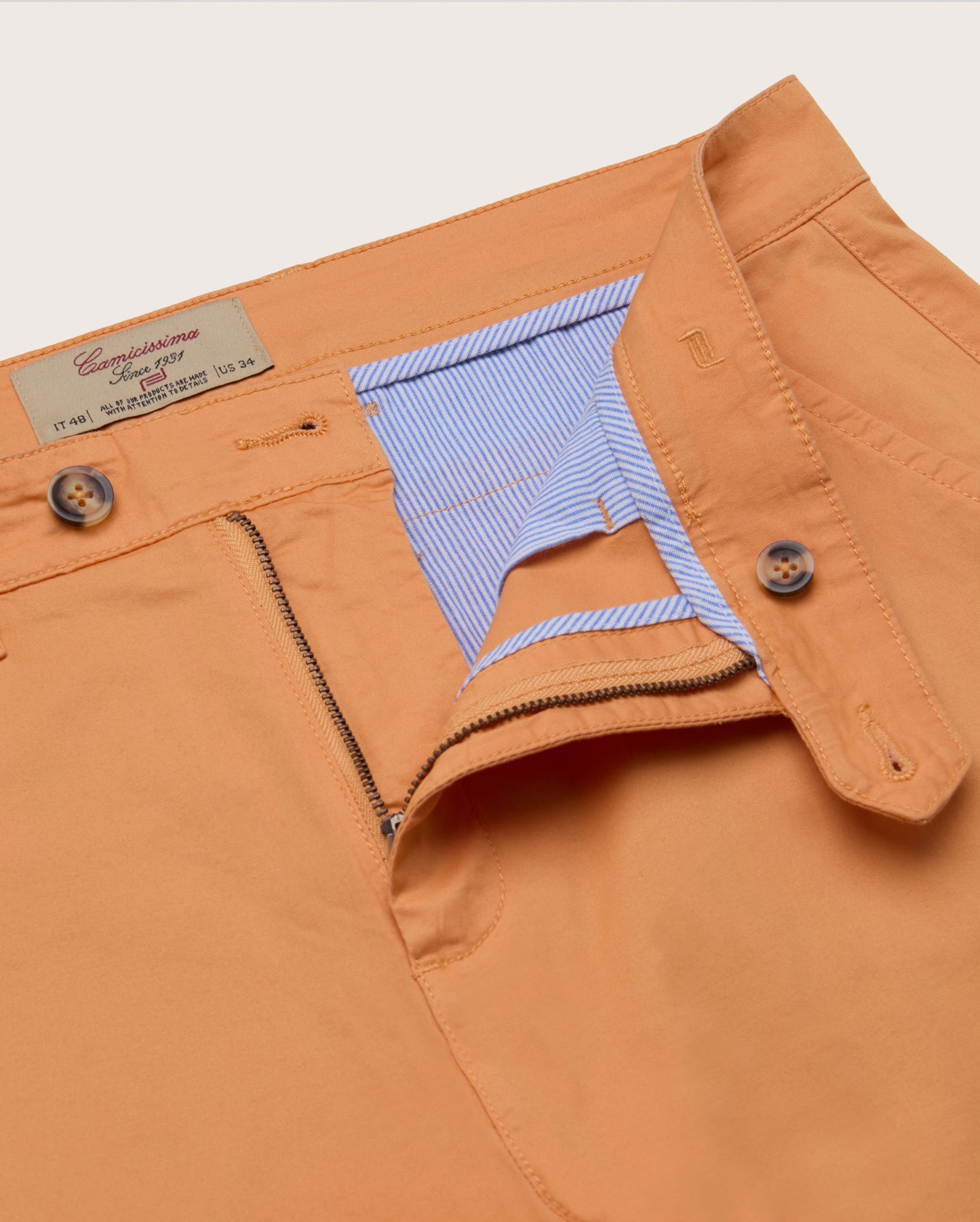 Camicissima Men's Twill Chino Plain Pants