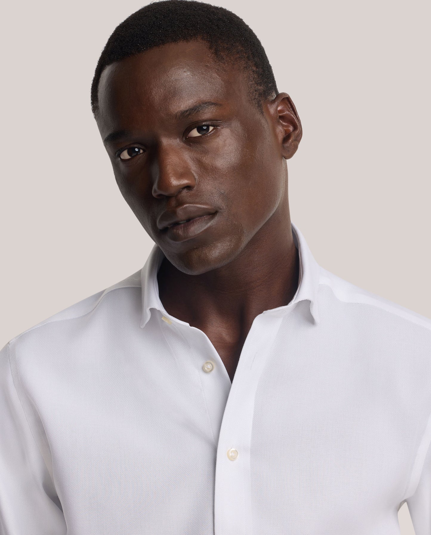 Camicissima Men’s White Non-Iron Permanent Slim Fit Cotton Shirt