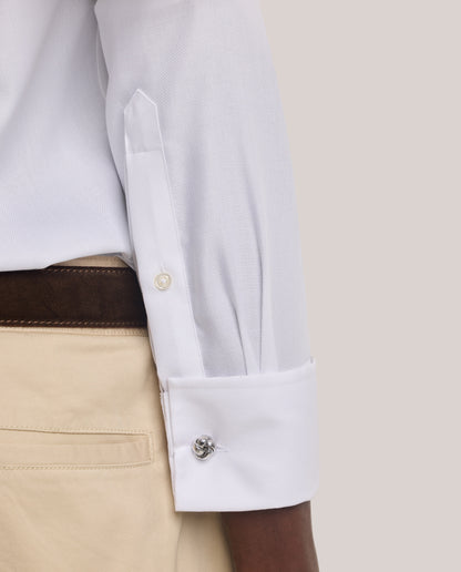 Camicissima Men’s White Non-Iron Permanent Slim Fit Cotton Shirt