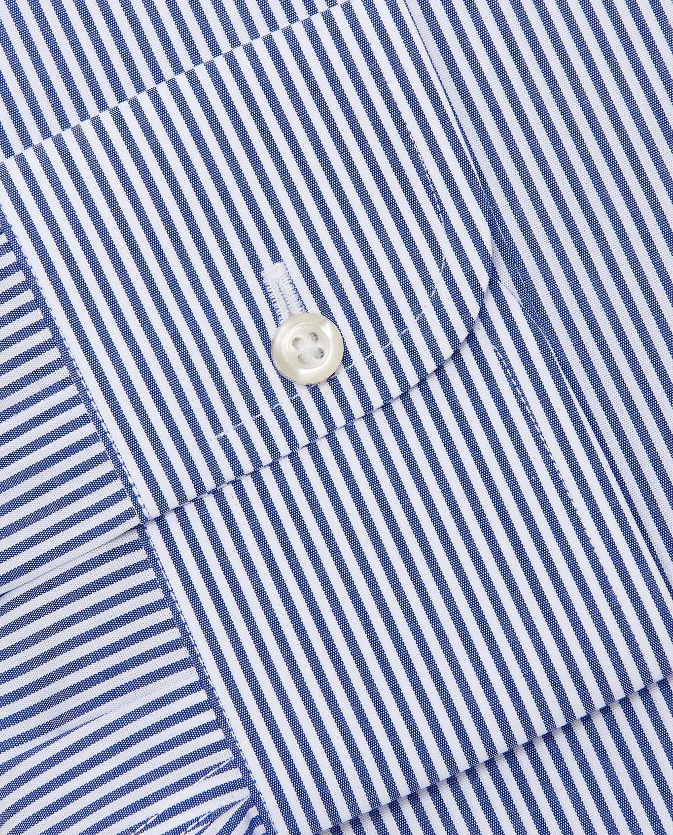 Camicissima Men’s Non-Iron Permanent Regular Fit Striped Shirt – Blue | Full Sleeves