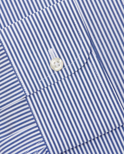 Camicissima Men’s Non-Iron Permanent Regular Fit Striped Shirt – Blue | Full Sleeves